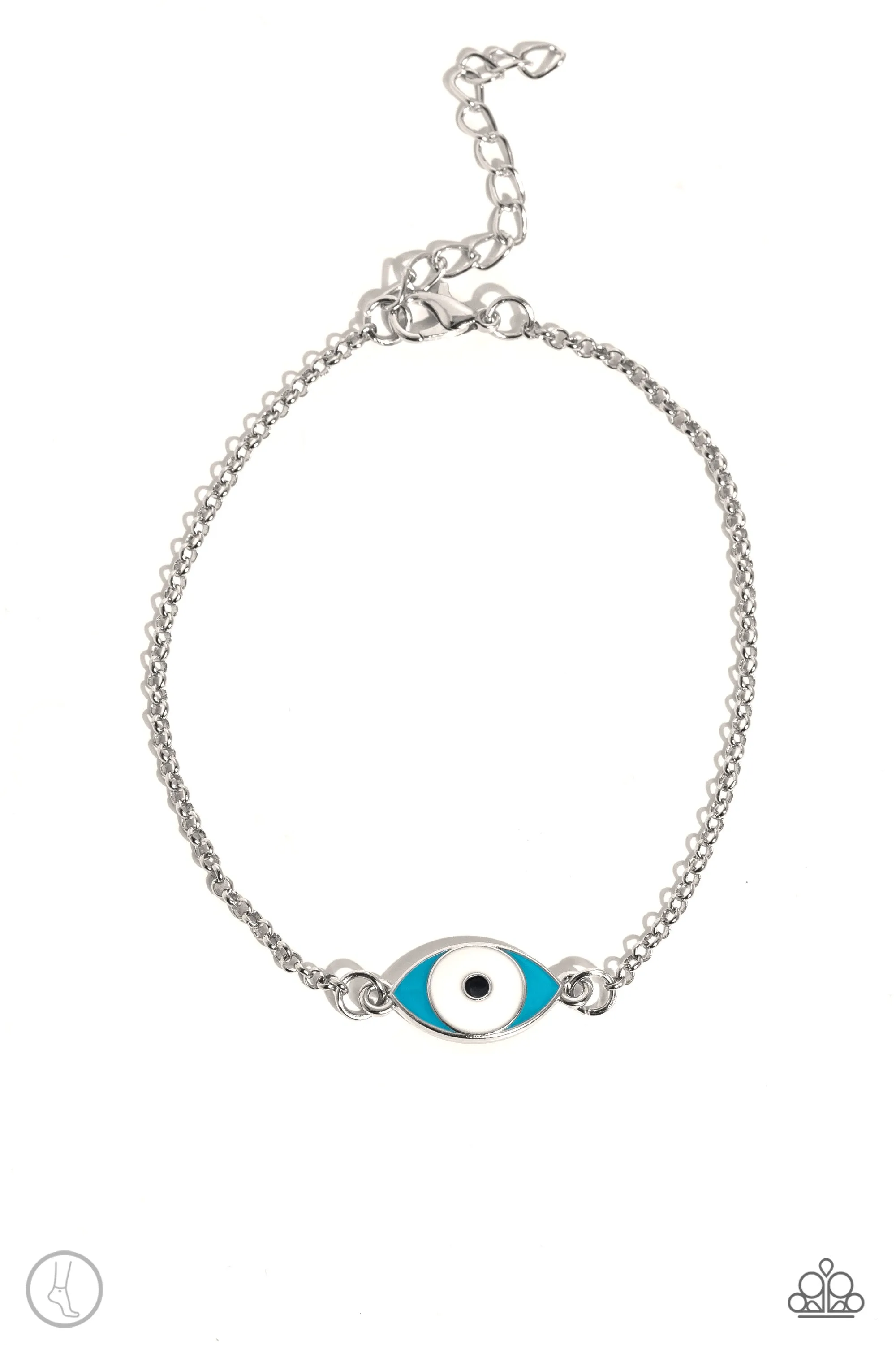 SEA You Later - Blue - Evil Eye Paparazzi Lobster Claw Anklet