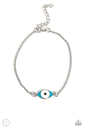 SEA You Later - Blue - Evil Eye Paparazzi Lobster Claw Anklet