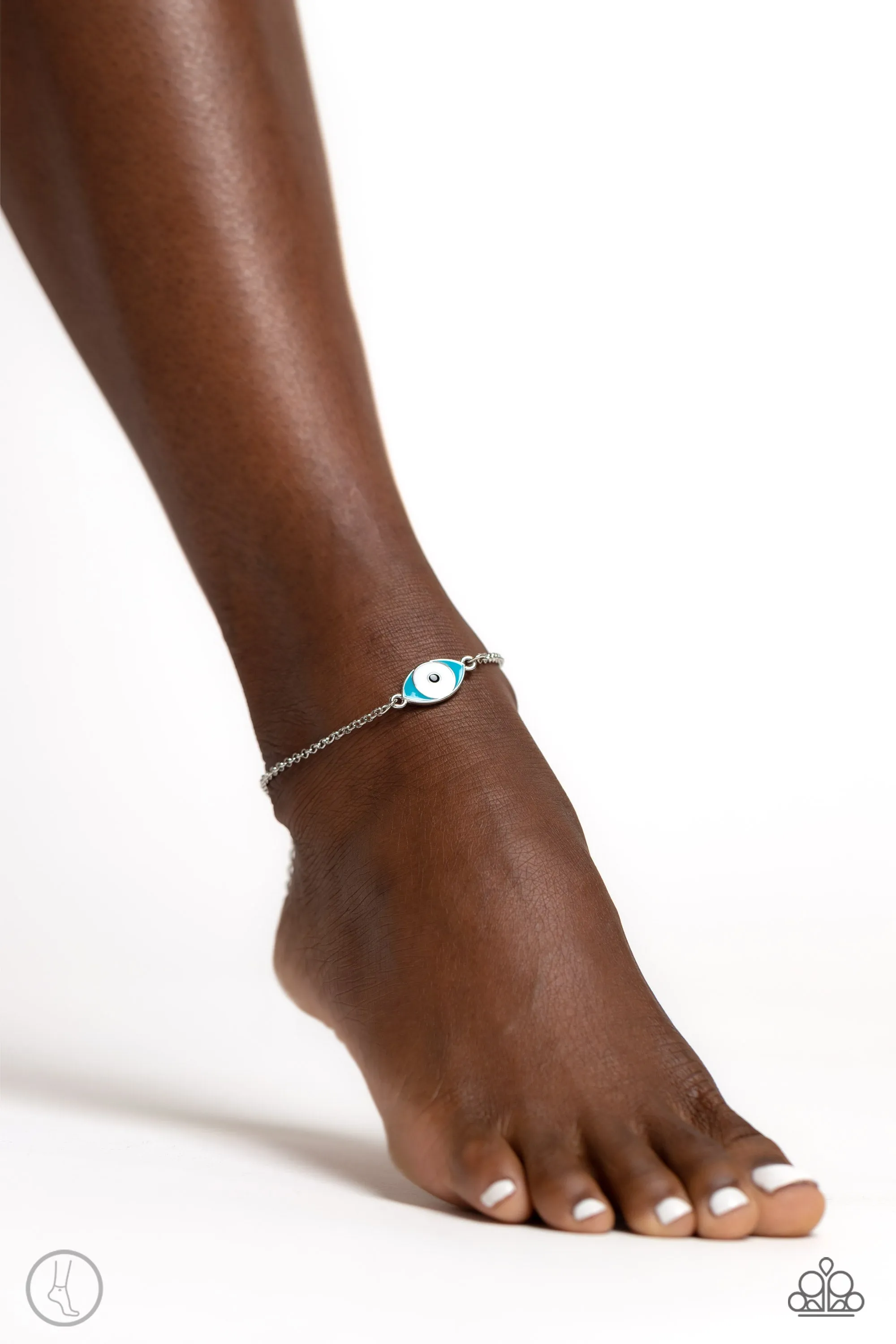 SEA You Later - Blue - Evil Eye Paparazzi Lobster Claw Anklet