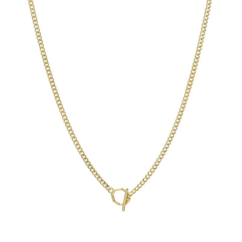 Seattle Long Curb Chain Toggle Necklace