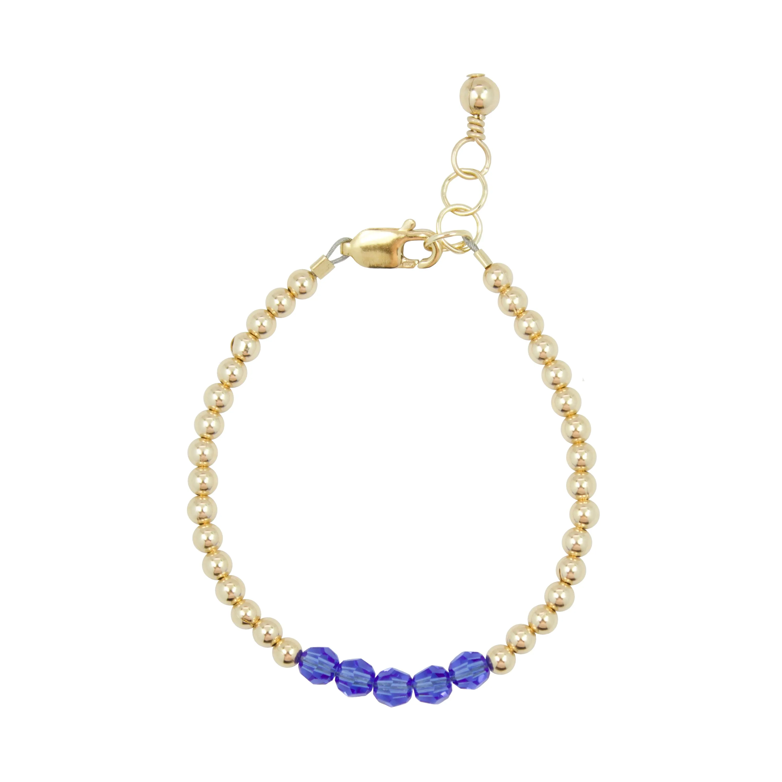 September Birthstone Bracelet (3MM   4MM beads)