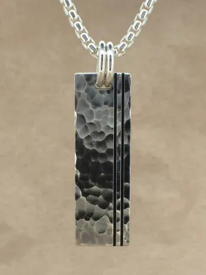 Set Your Bar Sterling Silver Hammered with Grooves