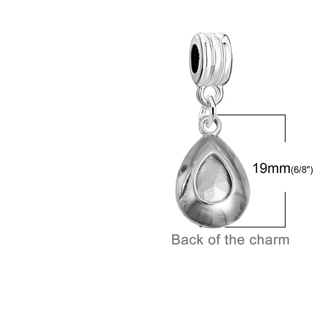 Sexy Sparkles February Birthstone European Dangling Spacer Charm Beads for Bracelets