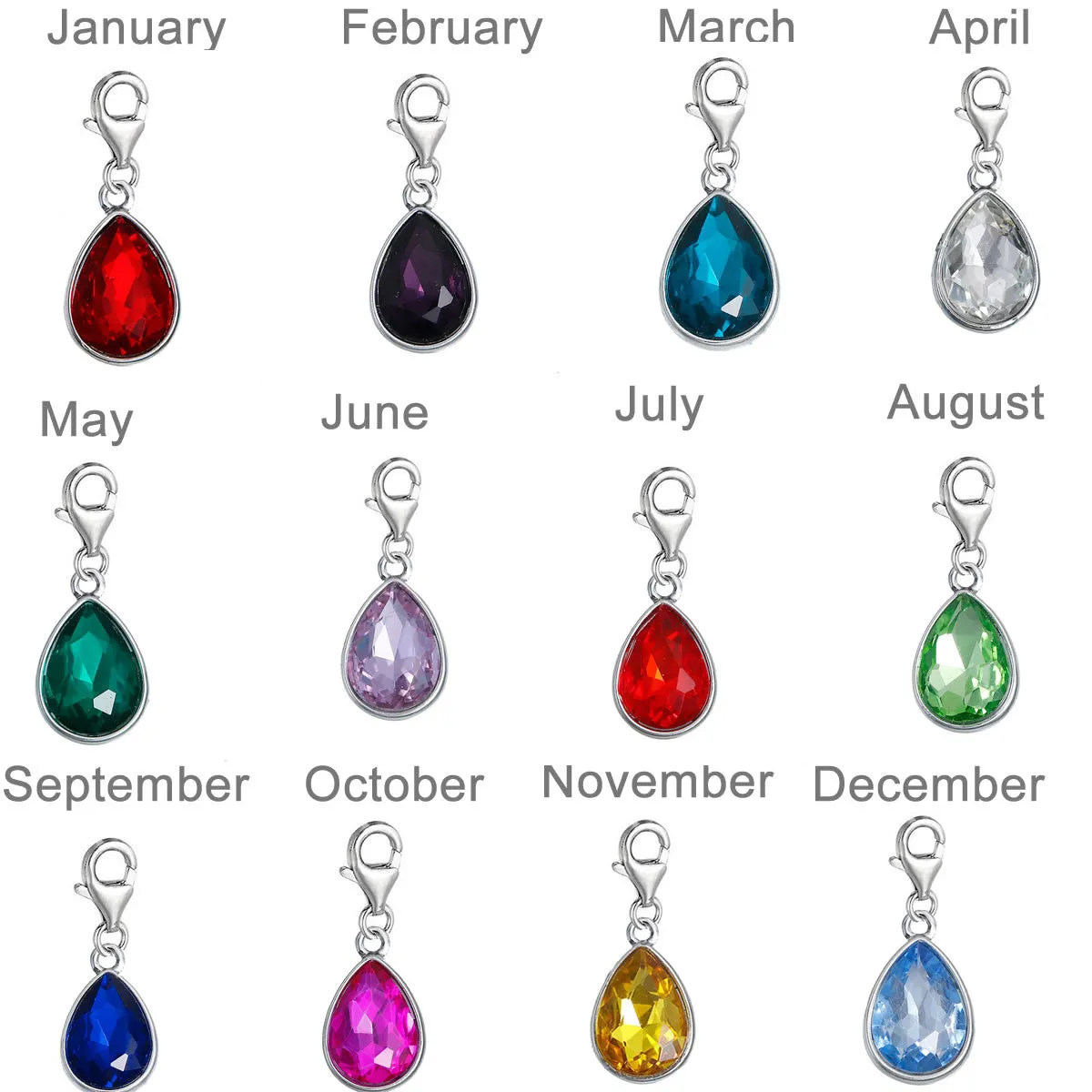 Sexy Sparkles February Birthstone European Dangling Spacer Charm Beads for Bracelets