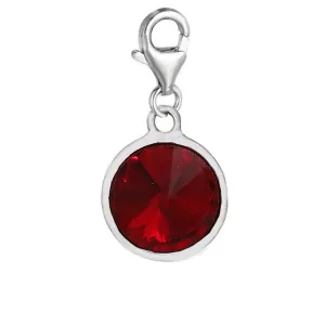Sexy Sparkles January Clip On Birthstone Charms with Lobster Clasp Claw for Bracelets or Jewelry Making