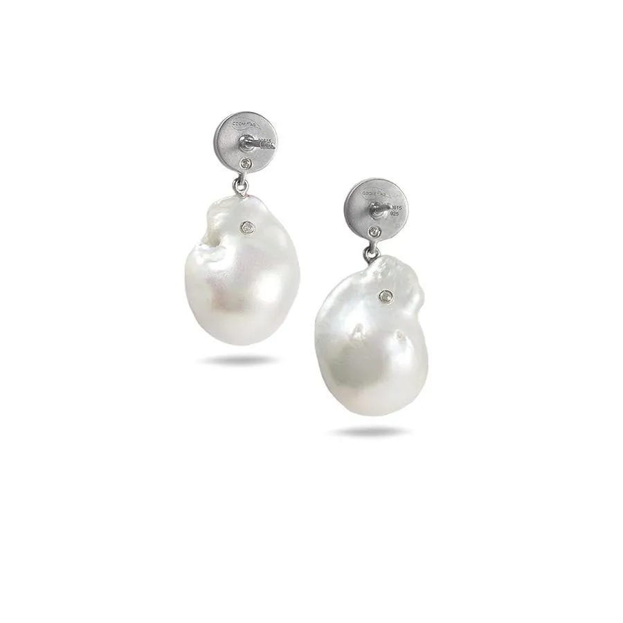 Silver Affinity Baroque Pearl Drop Earrings
