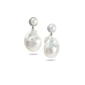 Silver Affinity Baroque Pearl Drop Earrings