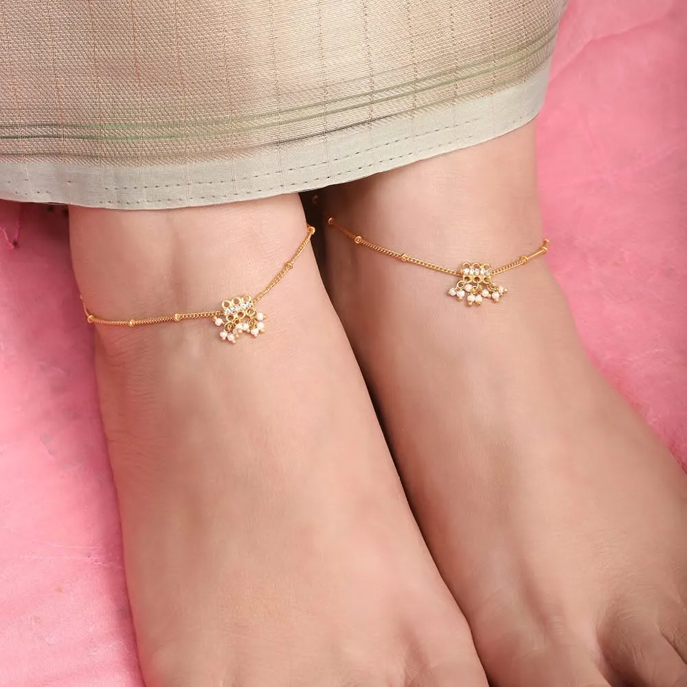 Silver chunky anklet