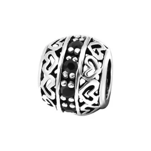 Silver Heart Charm Bead
