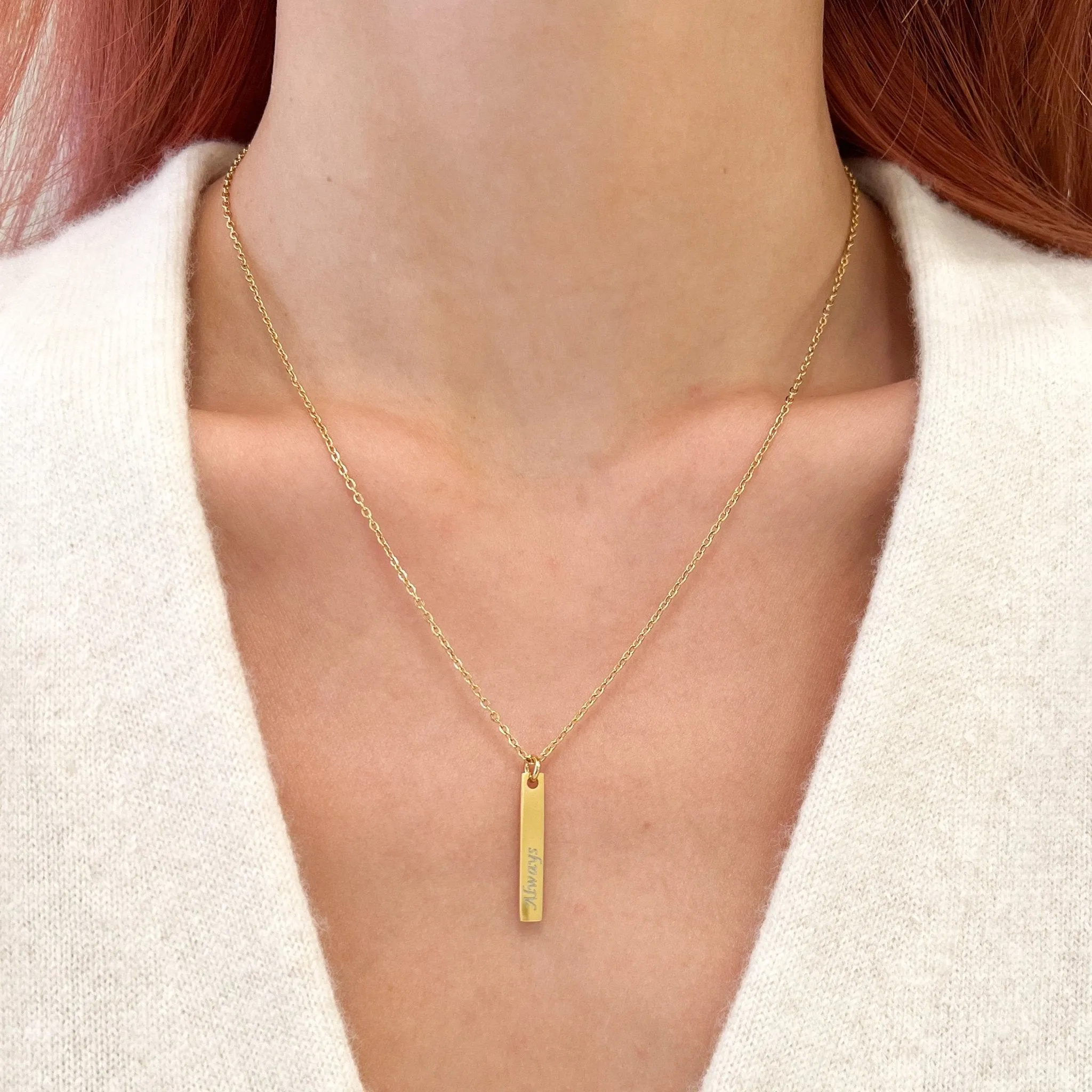 Simple Vertical Bar Necklaces