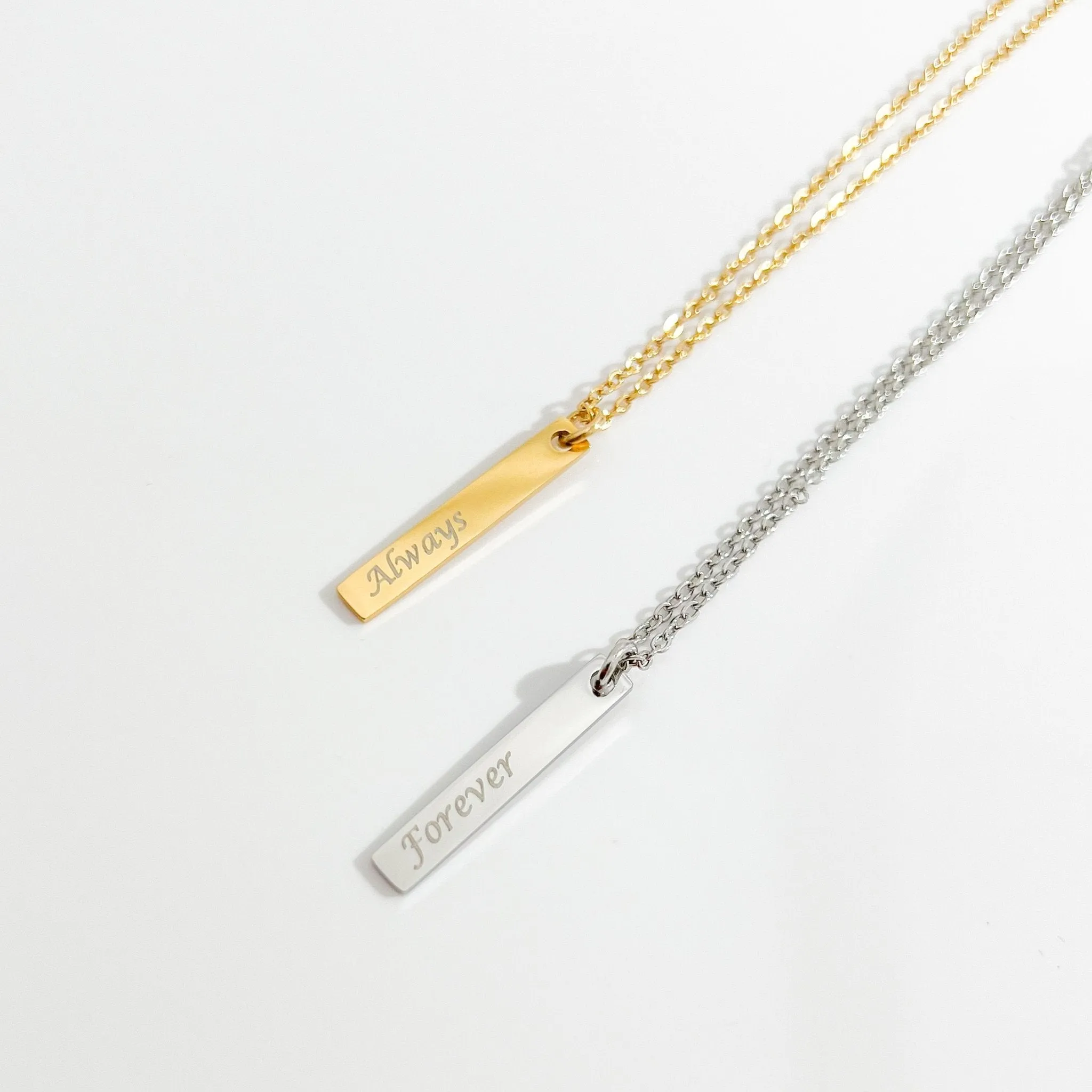 Simple Vertical Bar Necklaces