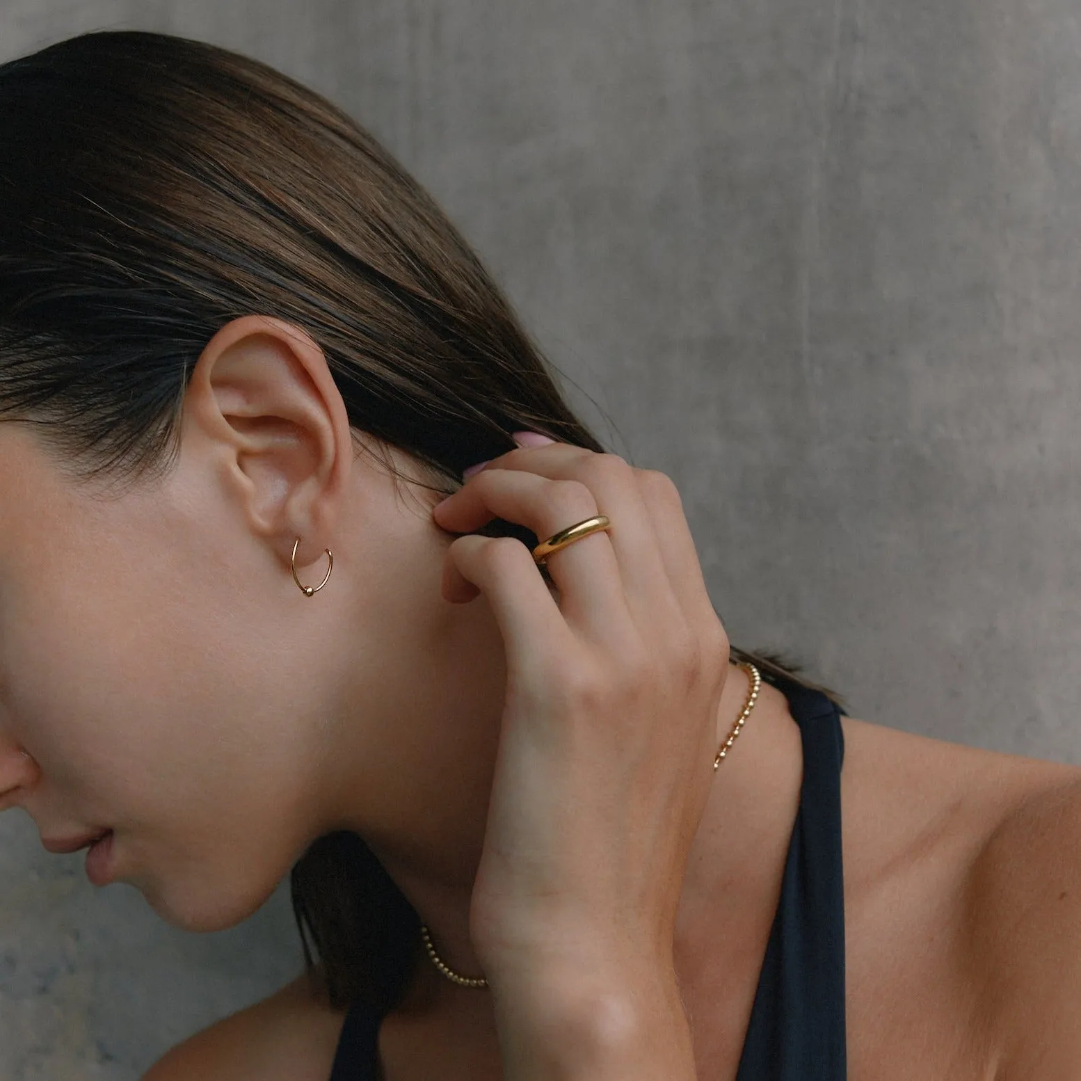 SMALL EARRINGS HOOP gold plated