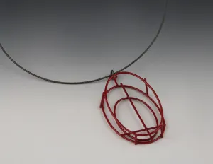 Small Structural Oval Pendant