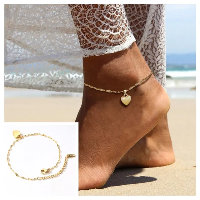 Snake Chain Anklet for Women Girls Adjustable Summer Beach Chain Ankle Mother's Day Gifts Stainless Steel Not Allergic