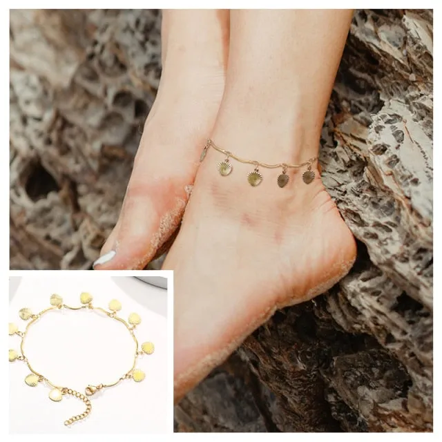 Snake Chain Anklet for Women Girls Adjustable Summer Beach Chain Ankle Mother's Day Gifts Stainless Steel Not Allergic