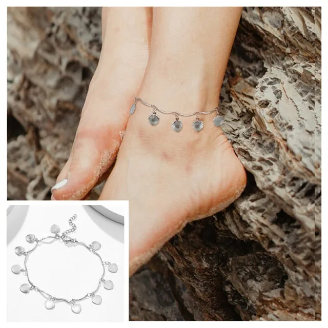 Snake Chain Anklet for Women Girls Adjustable Summer Beach Chain Ankle Mother's Day Gifts Stainless Steel Not Allergic