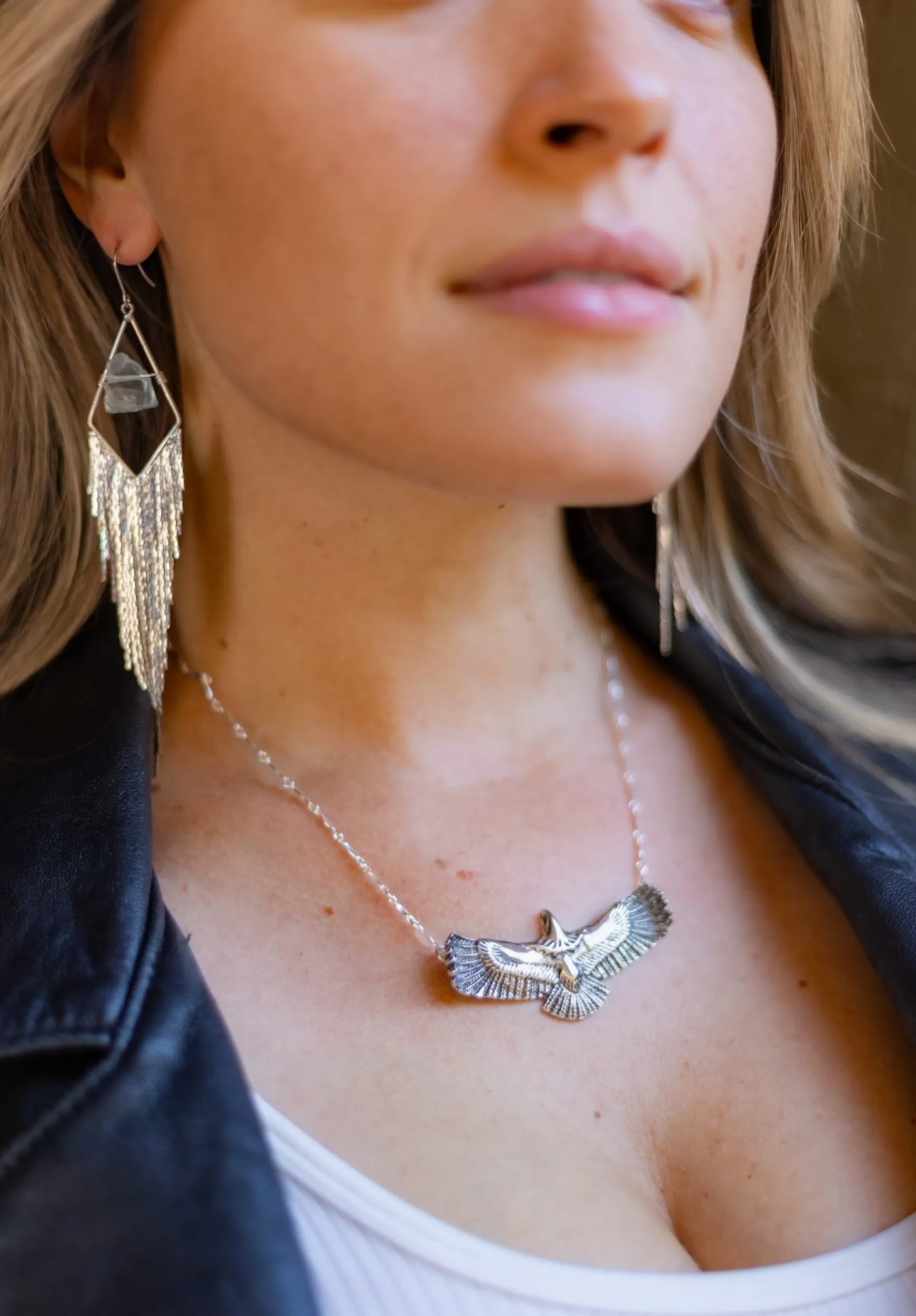 Soaring Eagle Silver Necklace
