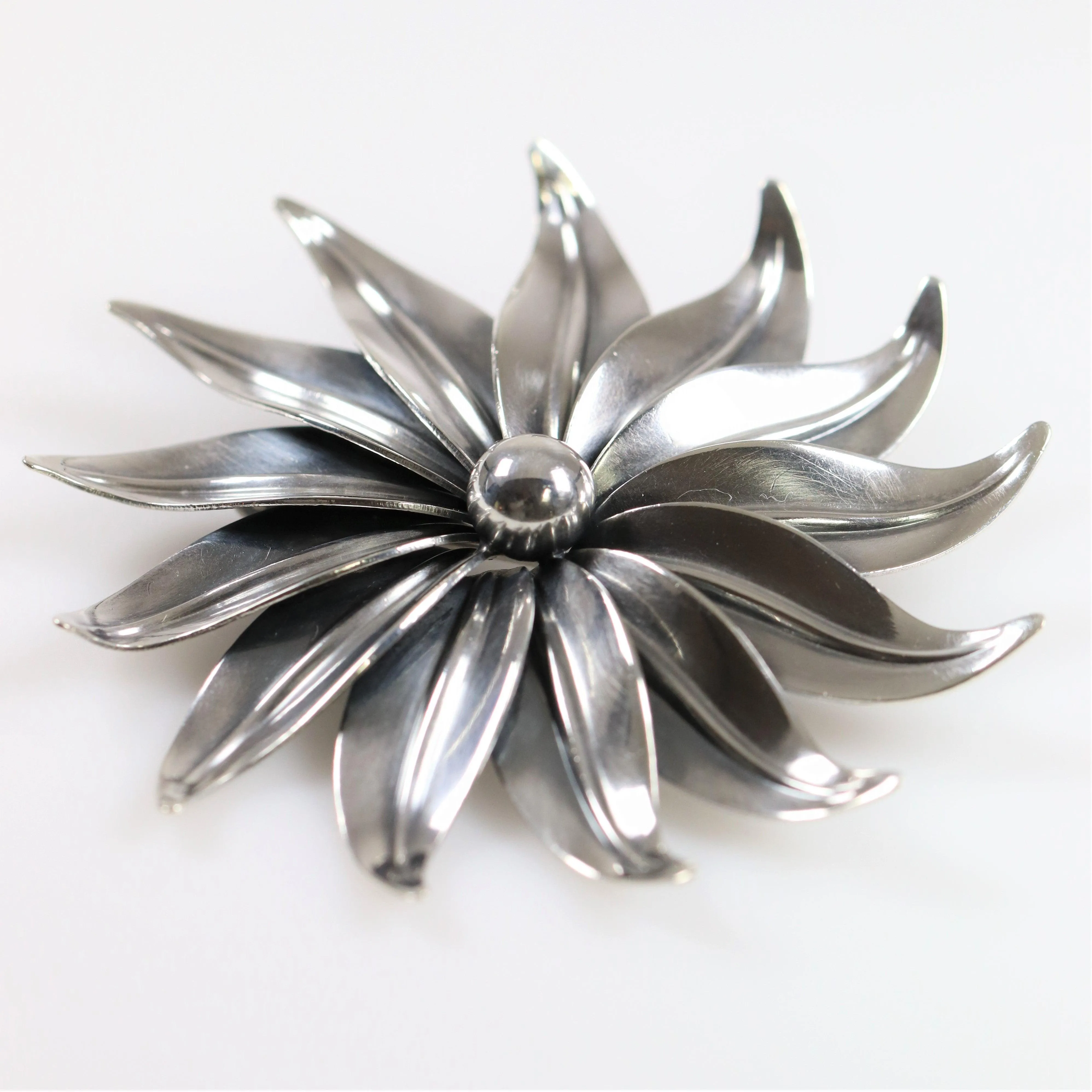 SOLD OUT: Vintage NE From Sterling Silver Jewelry | Bold Floral Brooch Denmark