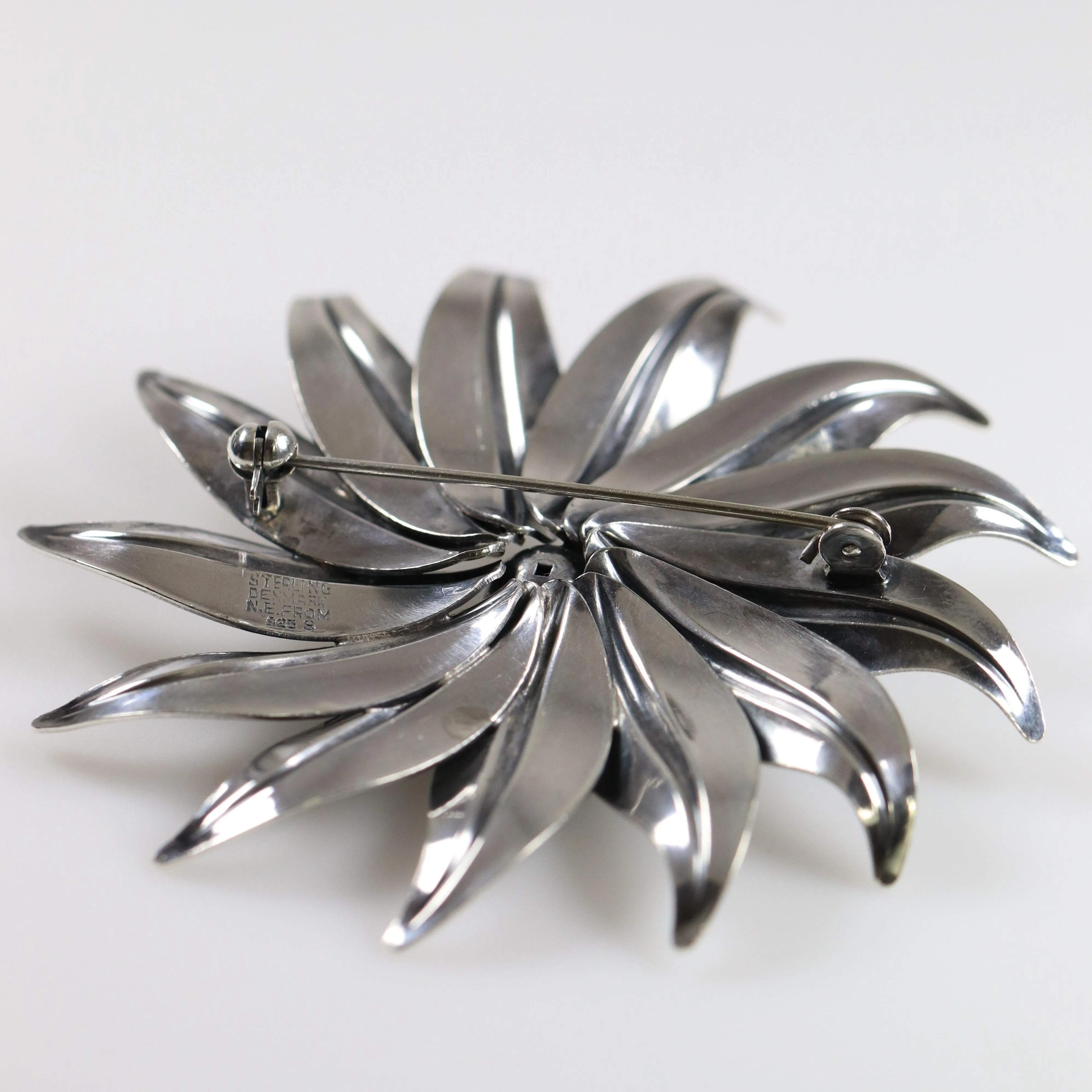SOLD OUT: Vintage NE From Sterling Silver Jewelry | Bold Floral Brooch Denmark