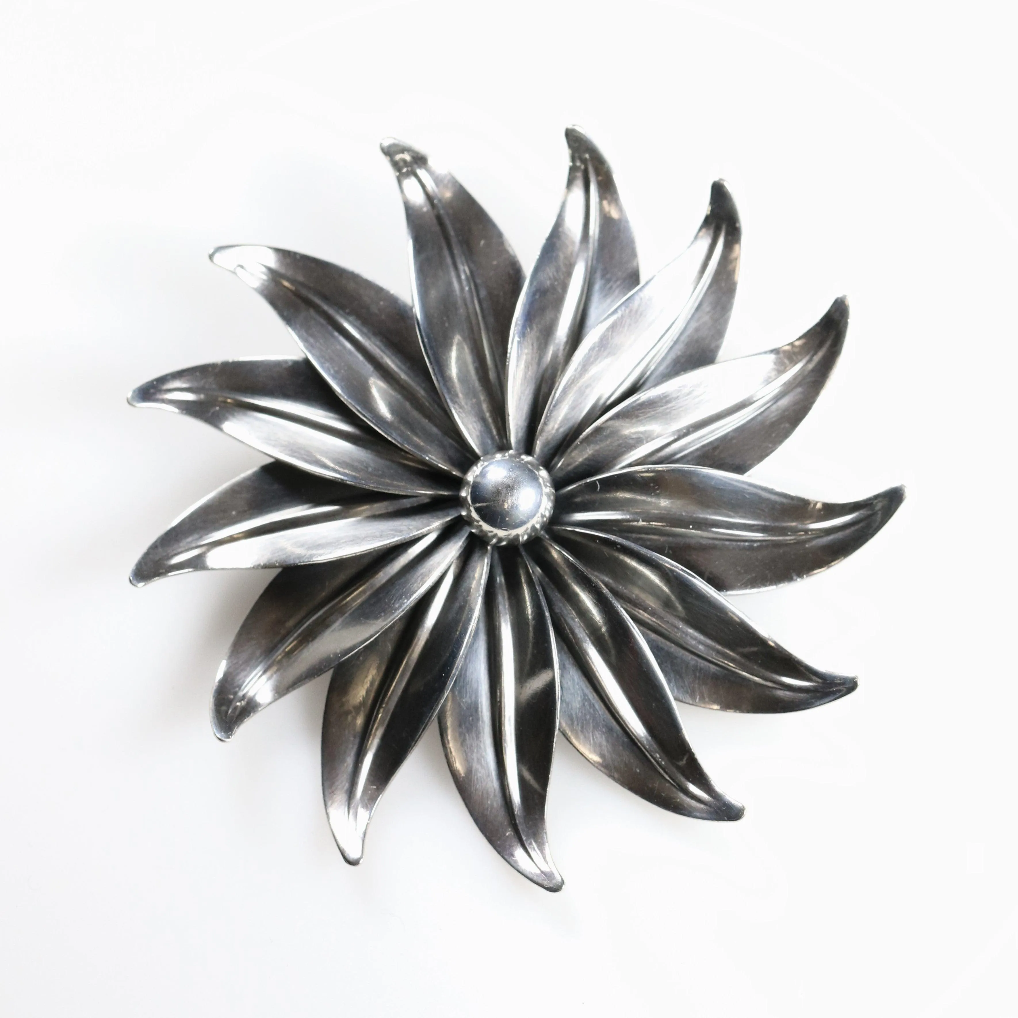 SOLD OUT: Vintage NE From Sterling Silver Jewelry | Bold Floral Brooch Denmark