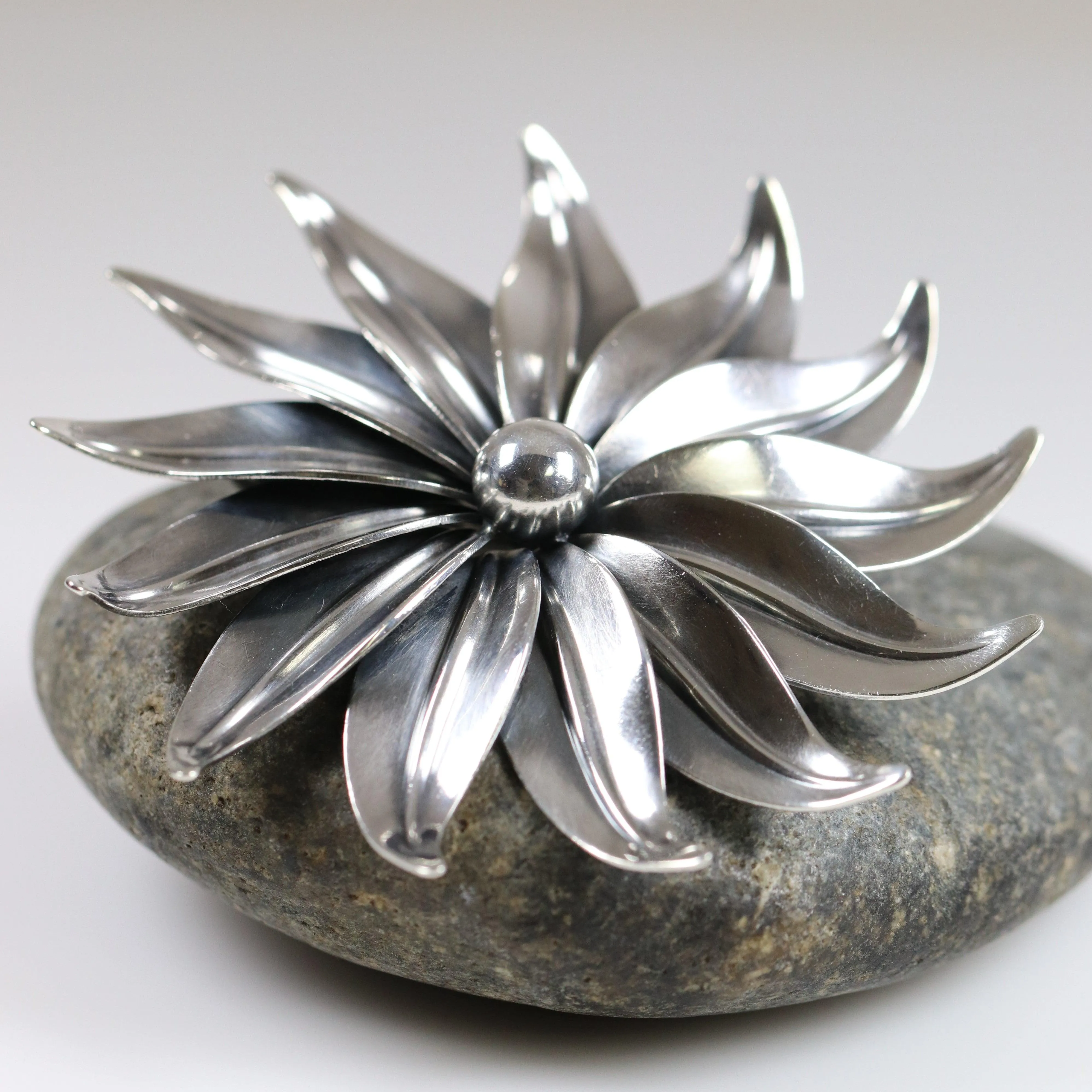 SOLD OUT: Vintage NE From Sterling Silver Jewelry | Bold Floral Brooch Denmark