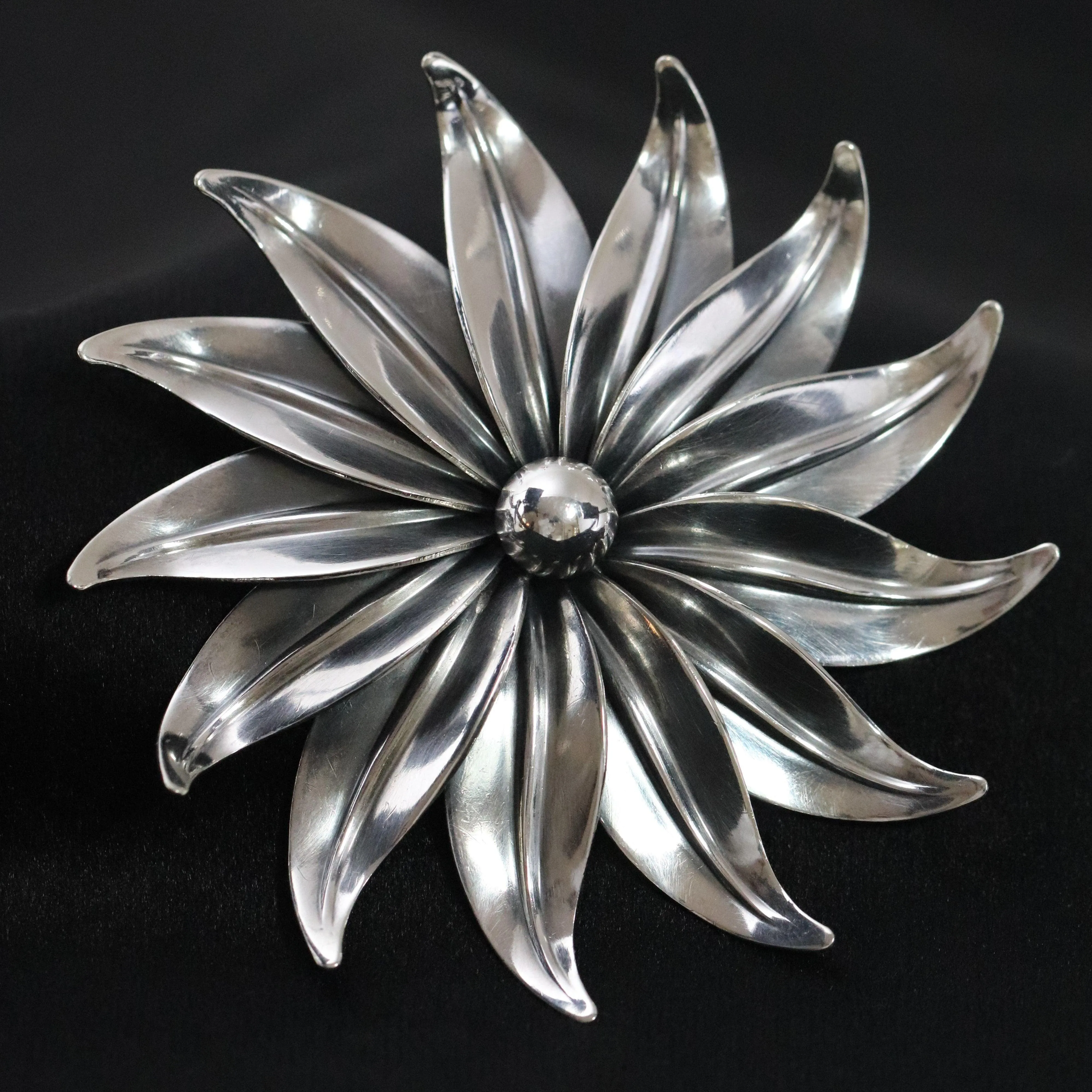 SOLD OUT: Vintage NE From Sterling Silver Jewelry | Bold Floral Brooch Denmark