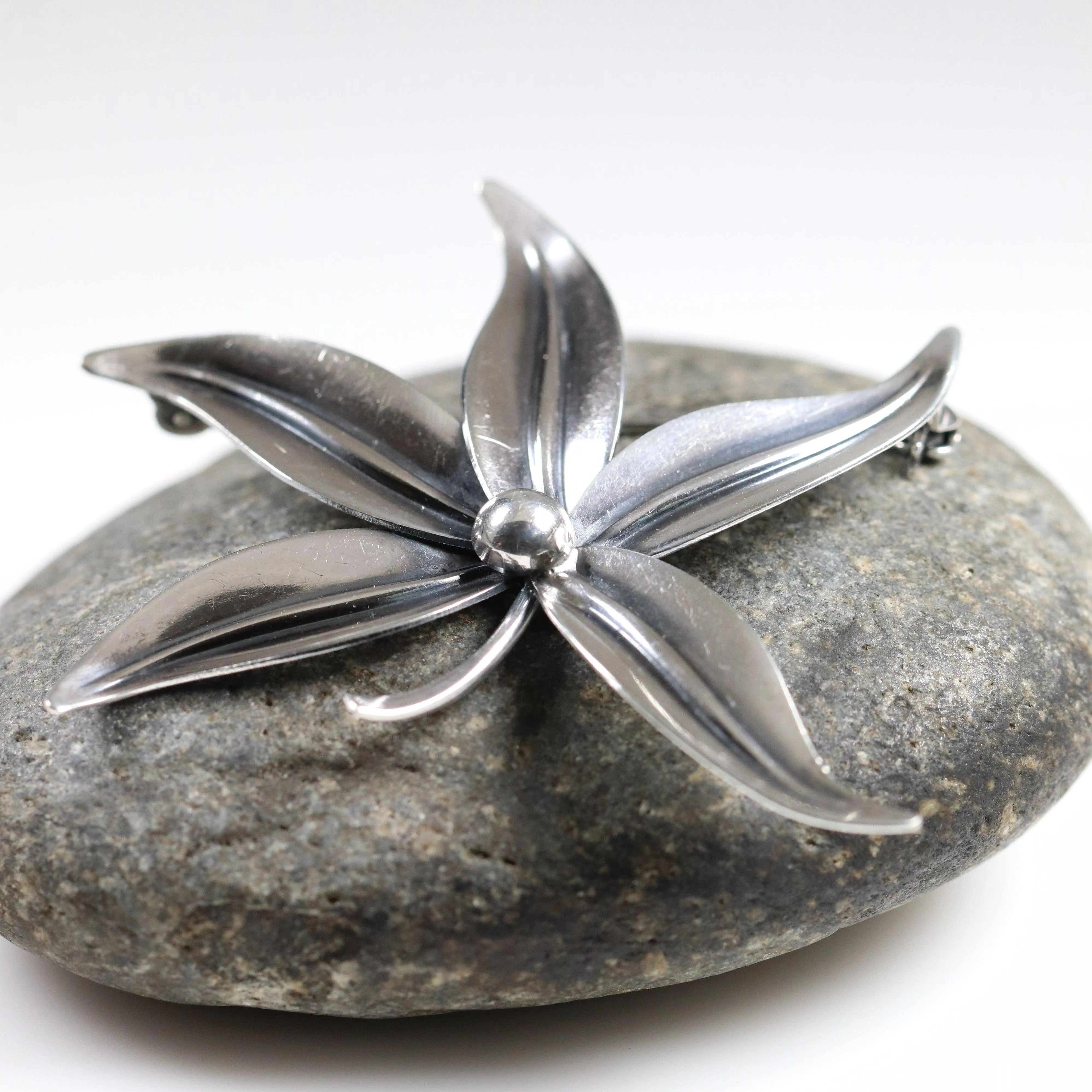 SOLD OUT: Vintage NE From Sterling Silver Jewelry | Danish Floral Brooch