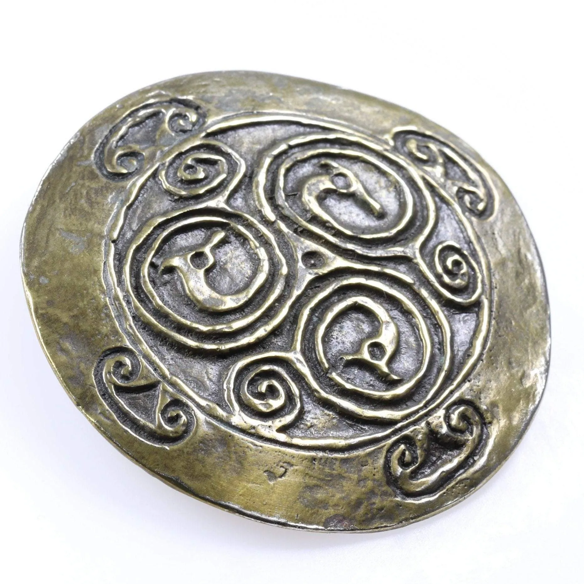 SOLD OUT: Vintage Peggy Yunque Jewelry | Bronze or Brass Greek Revival Brooch