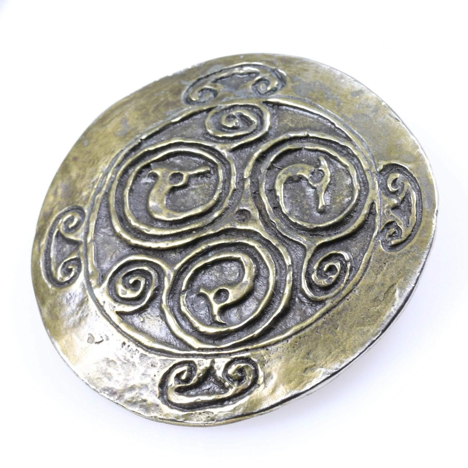 SOLD OUT: Vintage Peggy Yunque Jewelry | Bronze or Brass Greek Revival Brooch