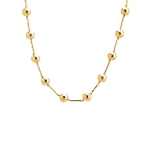 Solid Ball X Bar Necklace