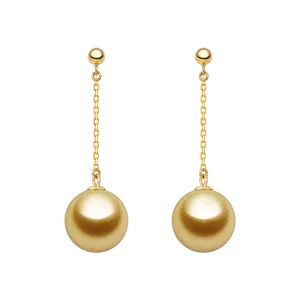 South Sea Golden Pearl 18K Gold Drop Earrings