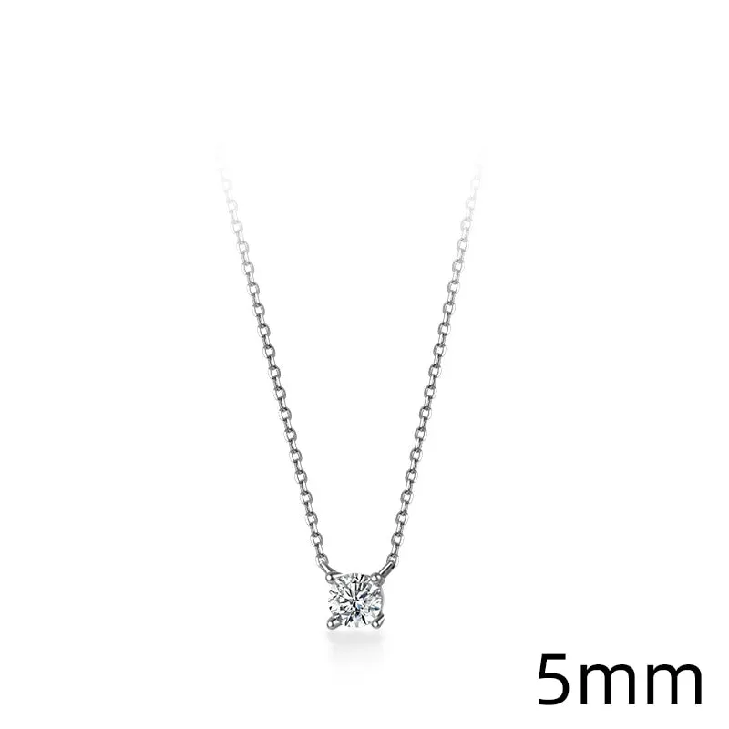 Sparkling Zircon Pendant Necklace