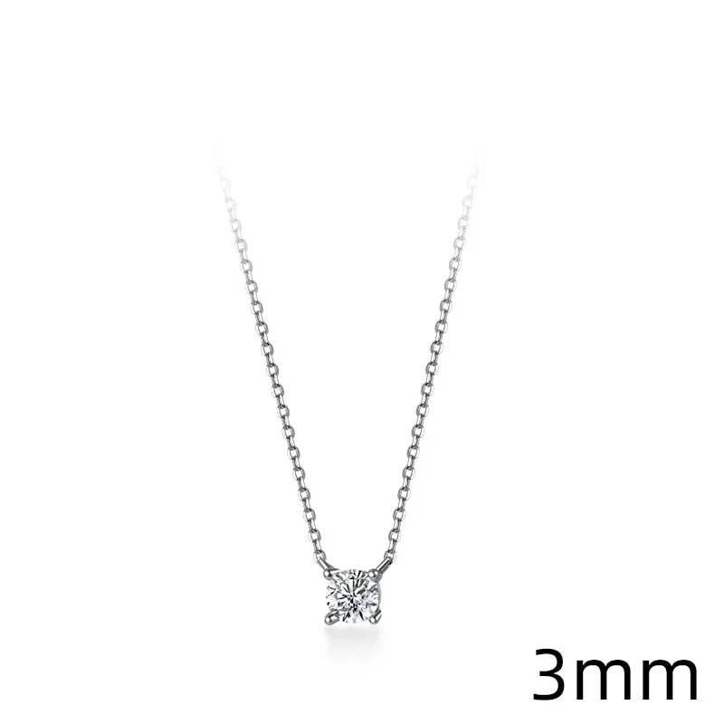 Sparkling Zircon Pendant Necklace
