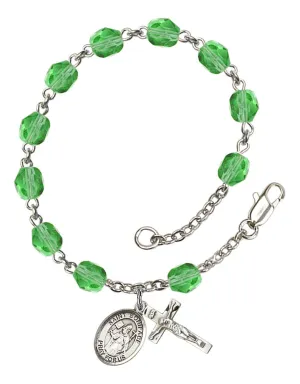 St. Boniface Custom Birthstone Rosary Bracelet