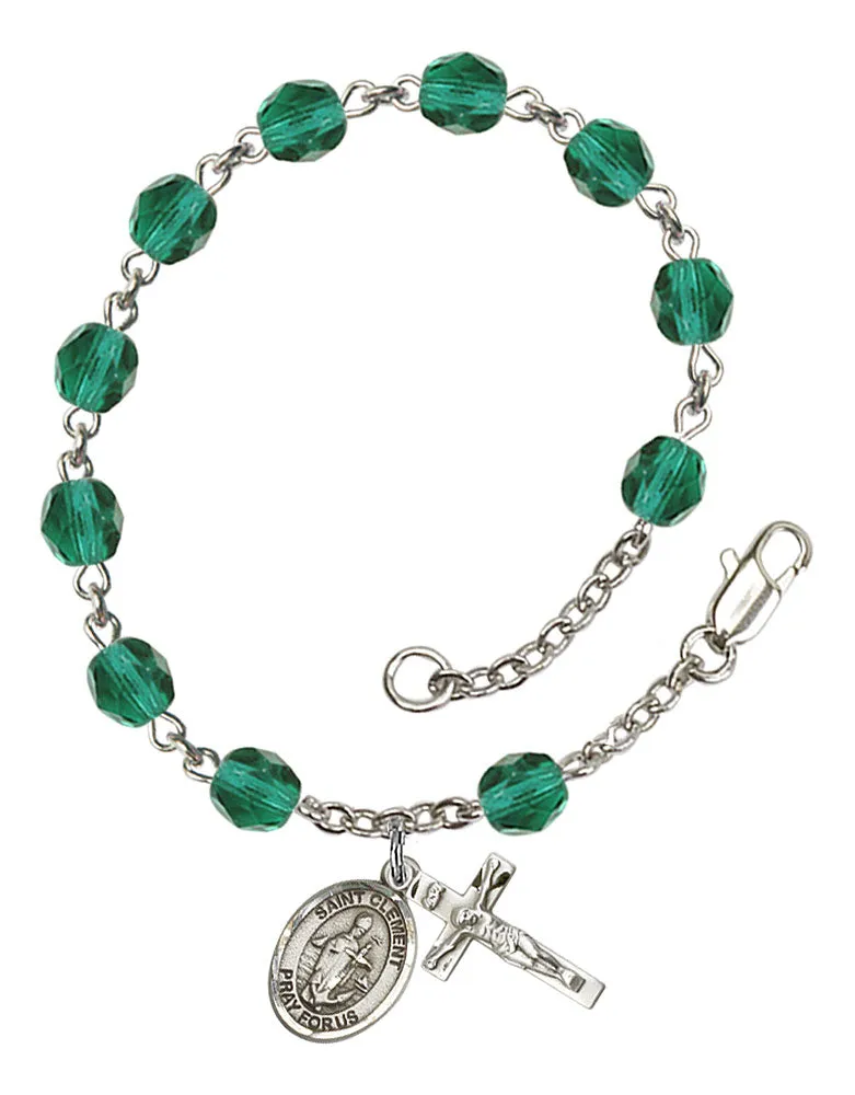 St. Clement Custom Birthstone Rosary Bracelet