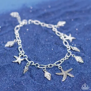 Stars and Shells - Silver - Paparazzi Anklet