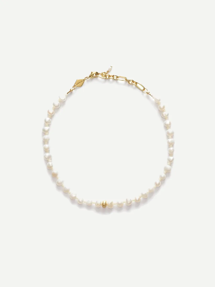 Stellar Pearly Anklet - Gold