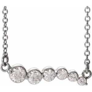 Sterling Silver 1/4 CTW Diamond Graduated 18" Necklace