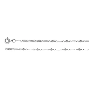 Sterling Silver 2.75mm Bar 20" Chain