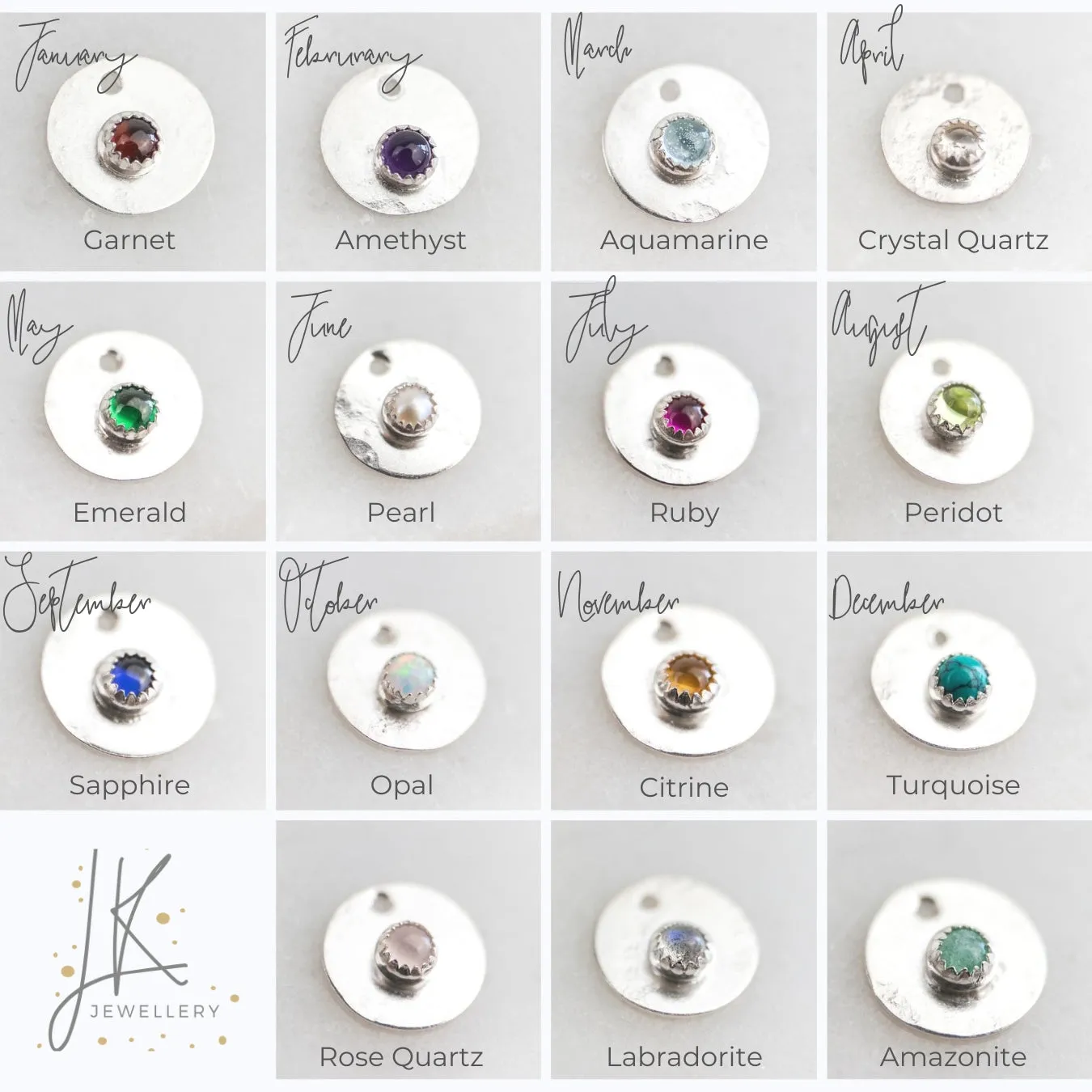 Sterling Silver Birthstone Cuff
