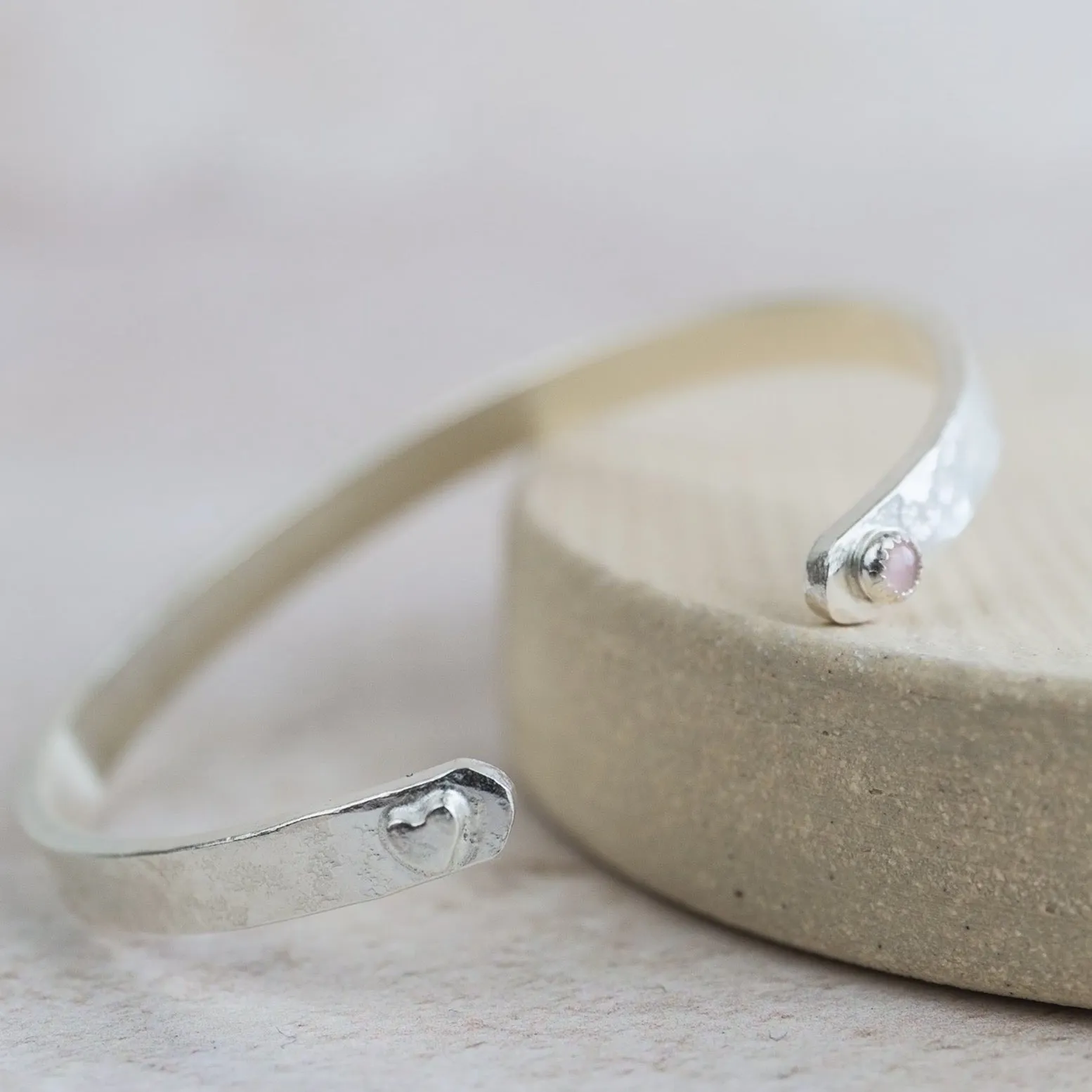 Sterling Silver Birthstone Cuff