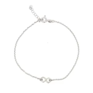 Sterling Silver Infinity Bracelet 24 3cm Extender
