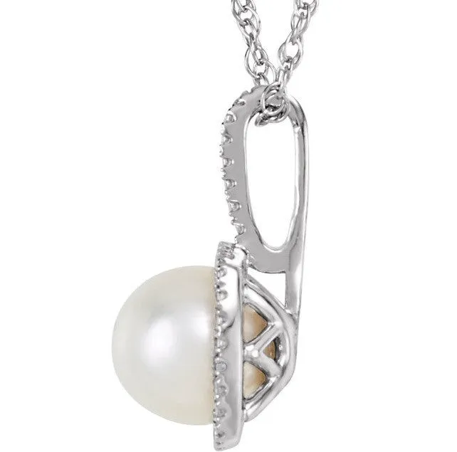 Sterling Silver June Birthstone Halo Necklace
