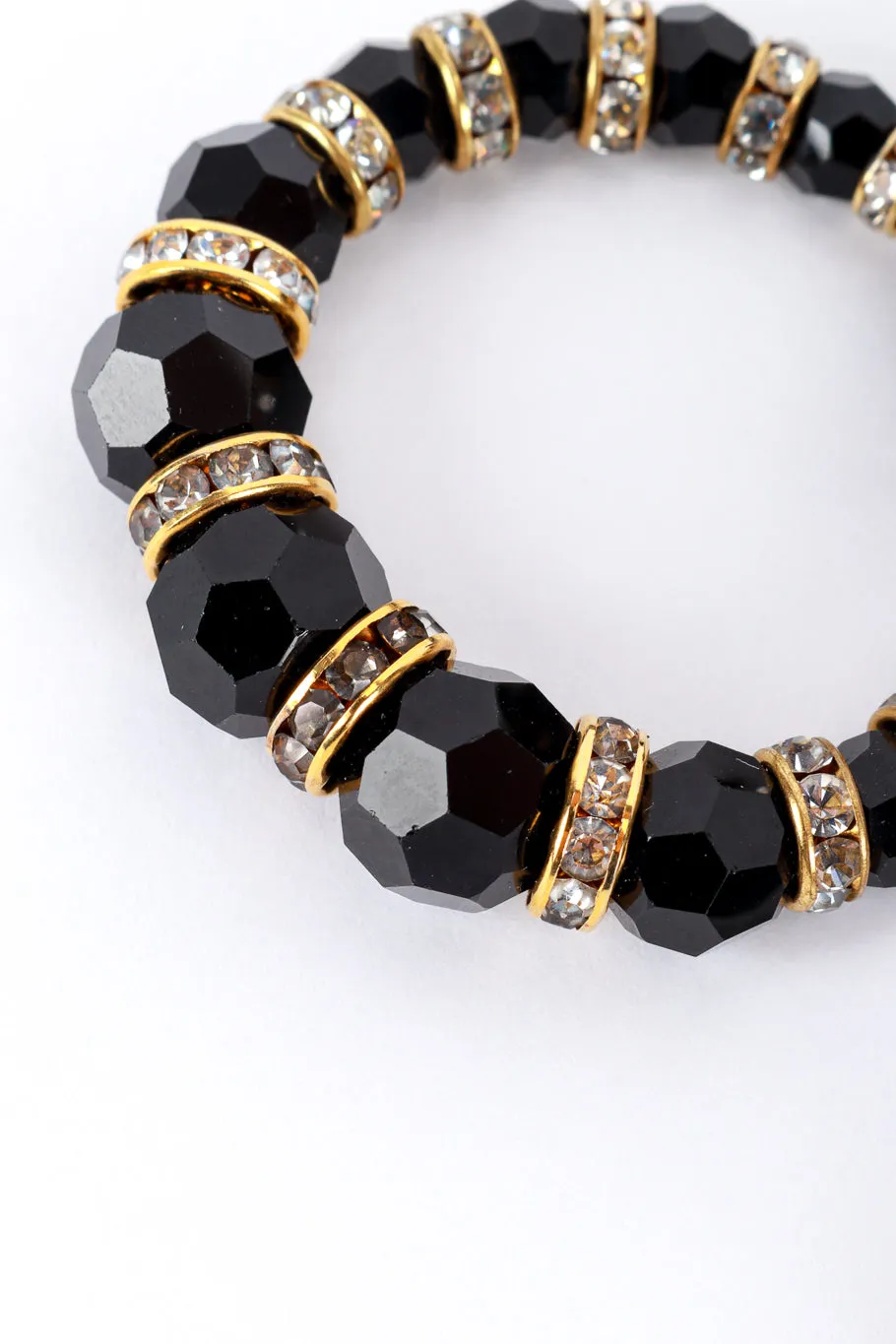 Stripe Rhinestone Hoop Drop Earrings