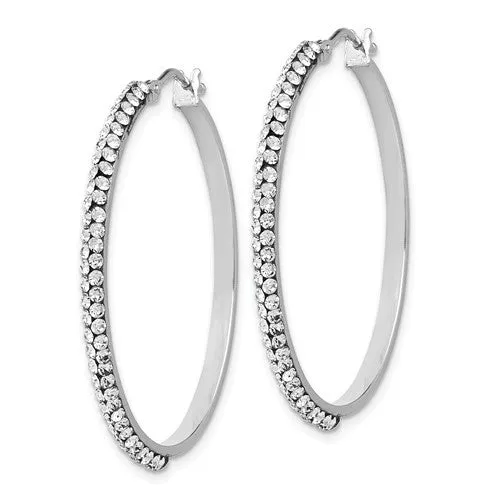 Swarovski Hinged Hoop Earrings