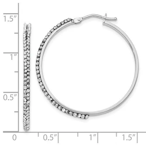 Swarovski Hinged Hoop Earrings