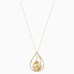 Swarovski,Energic Necklace,Brown, Gold-Tone,One Size