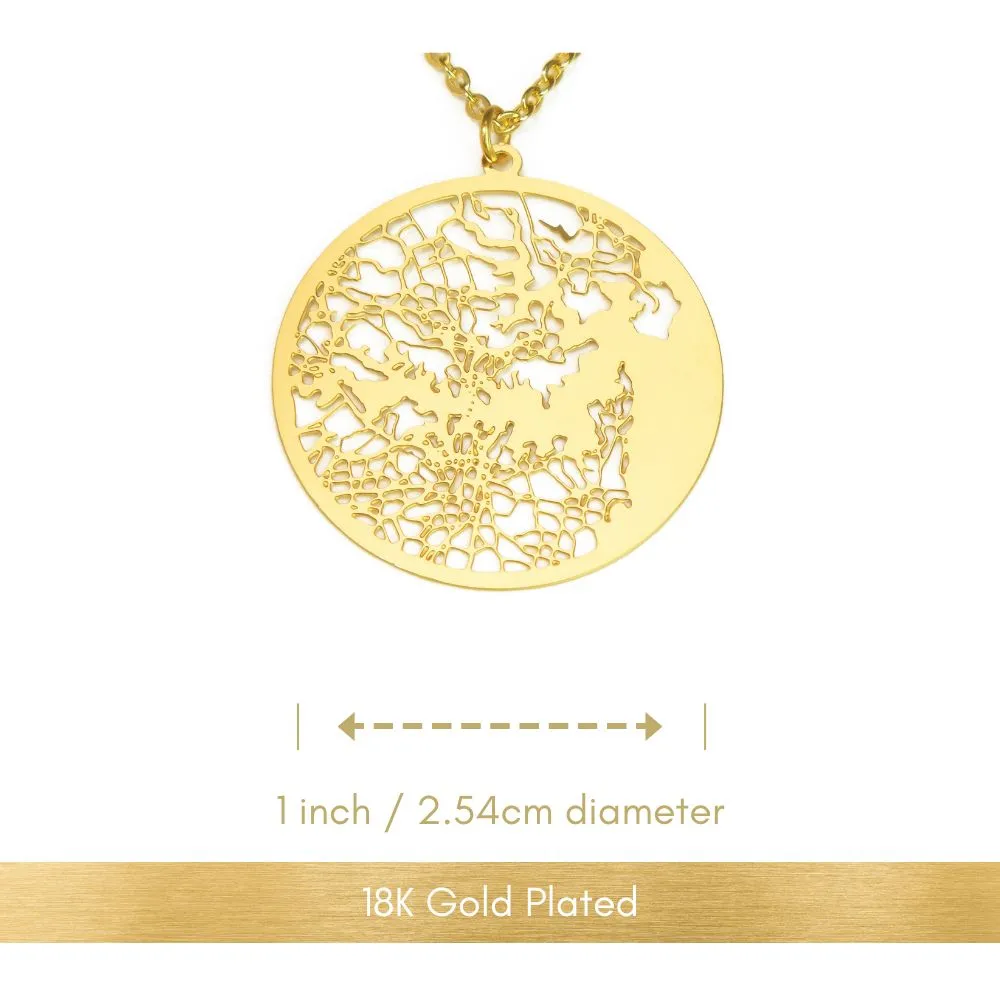 Sydney Gold - City Map Necklace