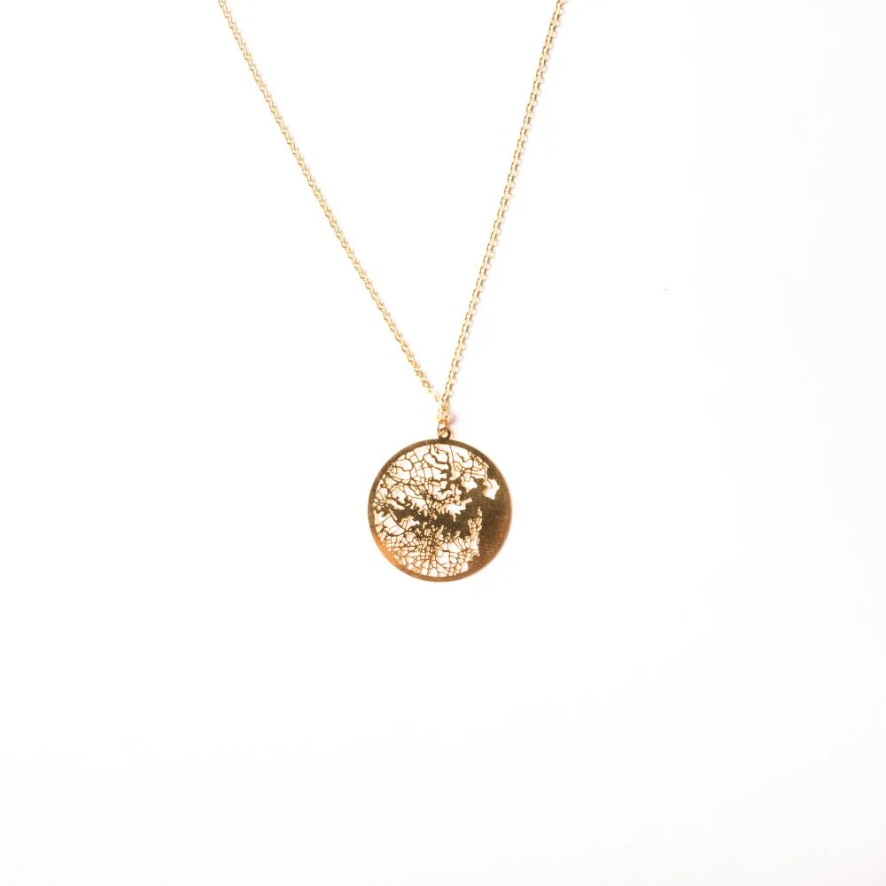 Sydney Gold - City Map Necklace