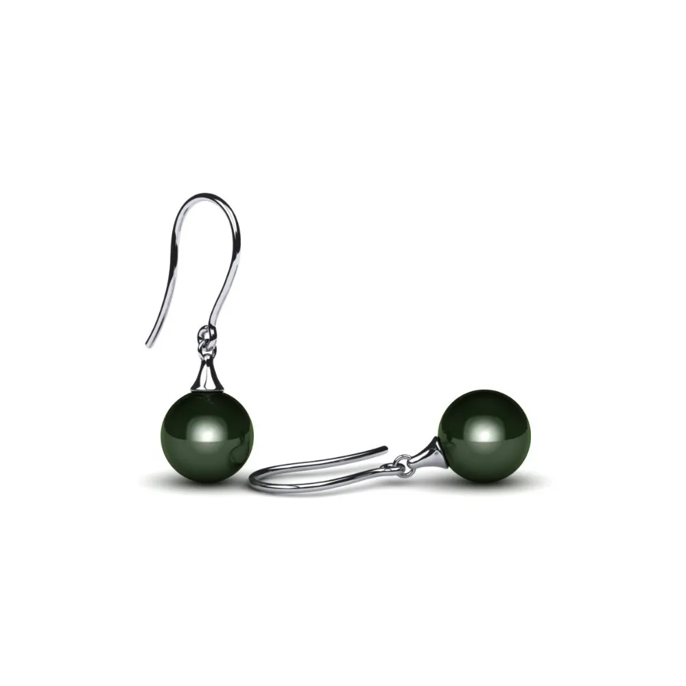 Tahitian Pearl Bell Drop Earrings, 8.75mm